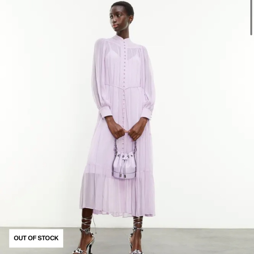 Kooples long purple dress with belt